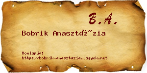 Bobrik Anasztázia névjegykártya